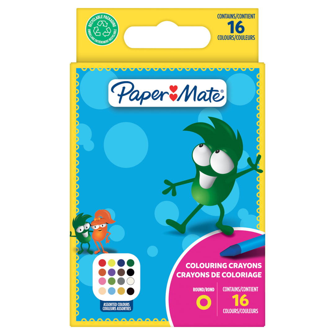 PM KIDS COLOURING WAX CRAY BL16 PE