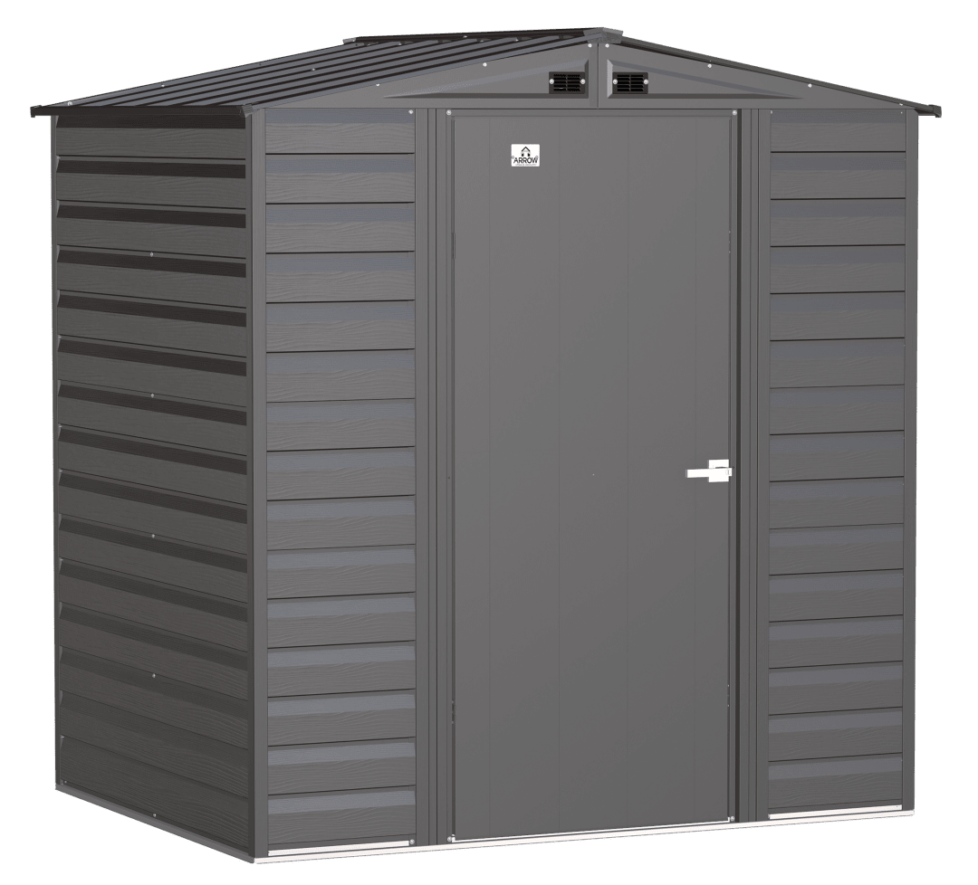Arrow Select 6 x 5 x 7 ft Charcoal Steel Storage Shed