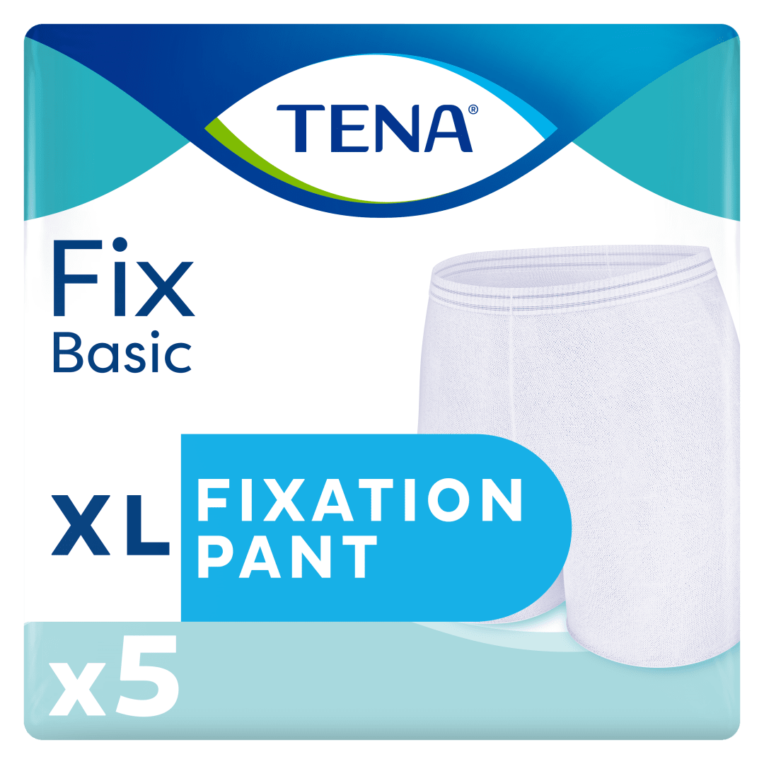TENA Fix Basic – Reusable Fixation Pants for Secure Pad Placement with Seamless Design, Flexible Leg Openings &amp; Washable up to 25 Times - X-Large, Pack of 5