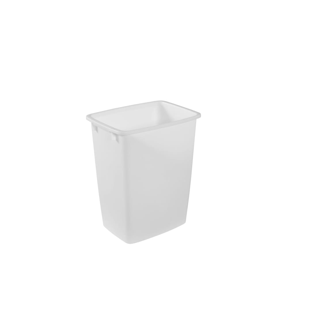 Rubbermaid Small Kitchen Bathroom Trash Can 9 Gallons White Waste Basket for Under Counter/Kitchen/Office/Bedroom/Bathroom