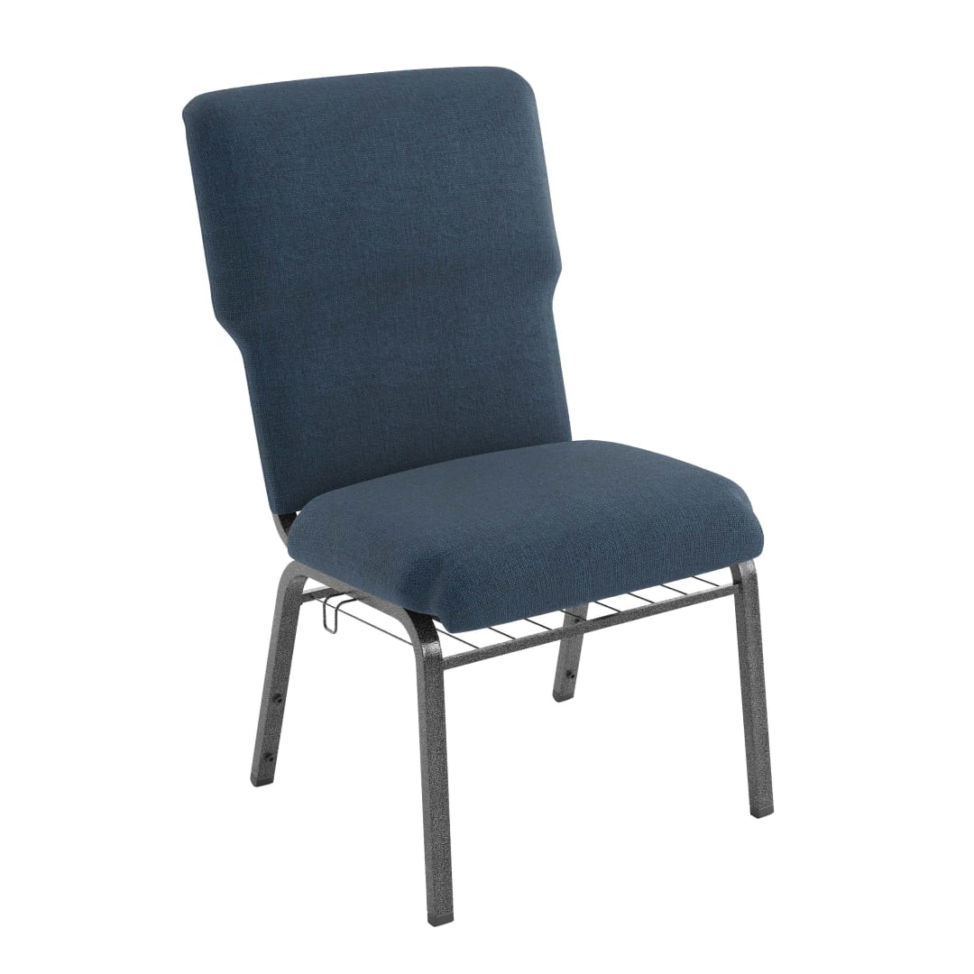 Advantage Navy Discount Church Chair - 21 in. Wide