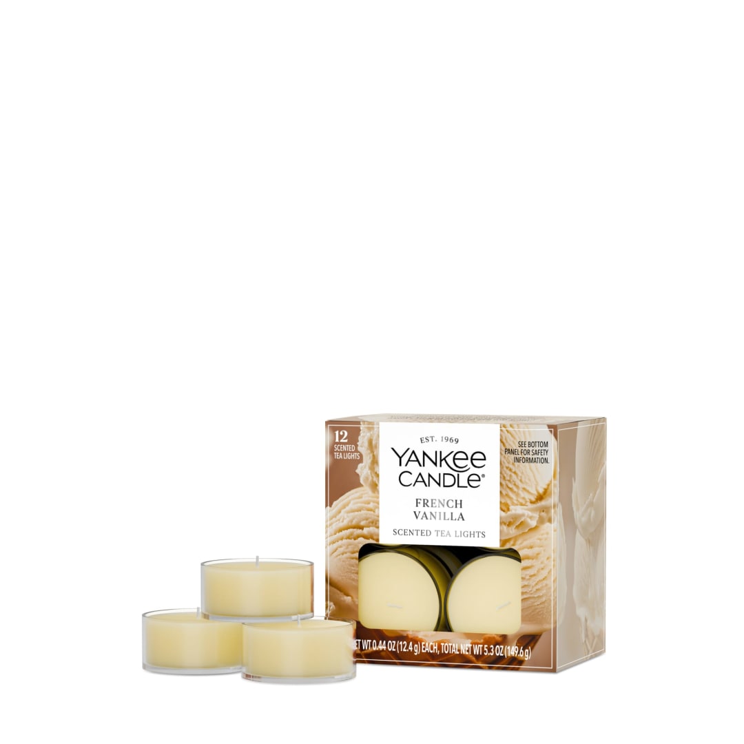 Yankee Candle Scented Tealight Candles, 12-Pack, French Vanilla Mini Candles