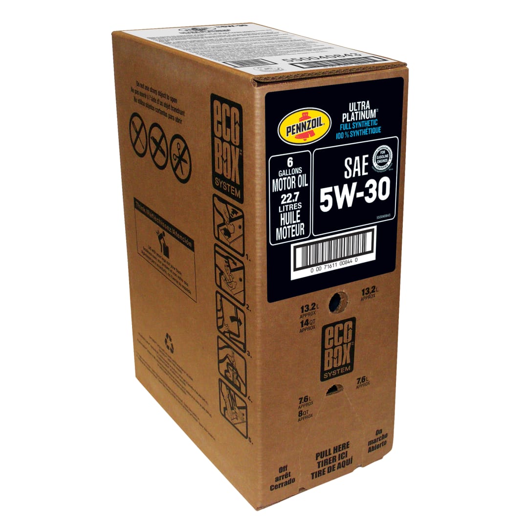 Pennzoil Ultra Platinum Full Synthetic 5W-30 Motor Oil, 24 Quart Ecobox (Case of 24)