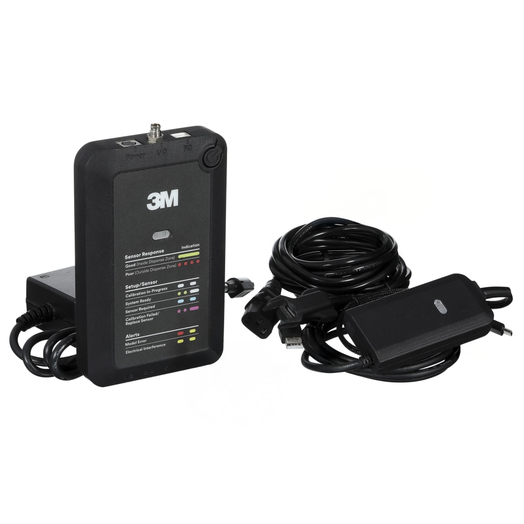 3M™ Yapıştırıcı Karışım Monitörü Donanım kiti, 1 İşleme Ünitesi, 1 Amplifikatör, 1 Güç Kablosu (250 V Tip C), 1 Kit/Kutu
