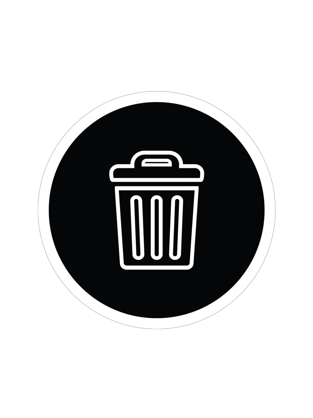 EURO - Label - Waste - Black-White