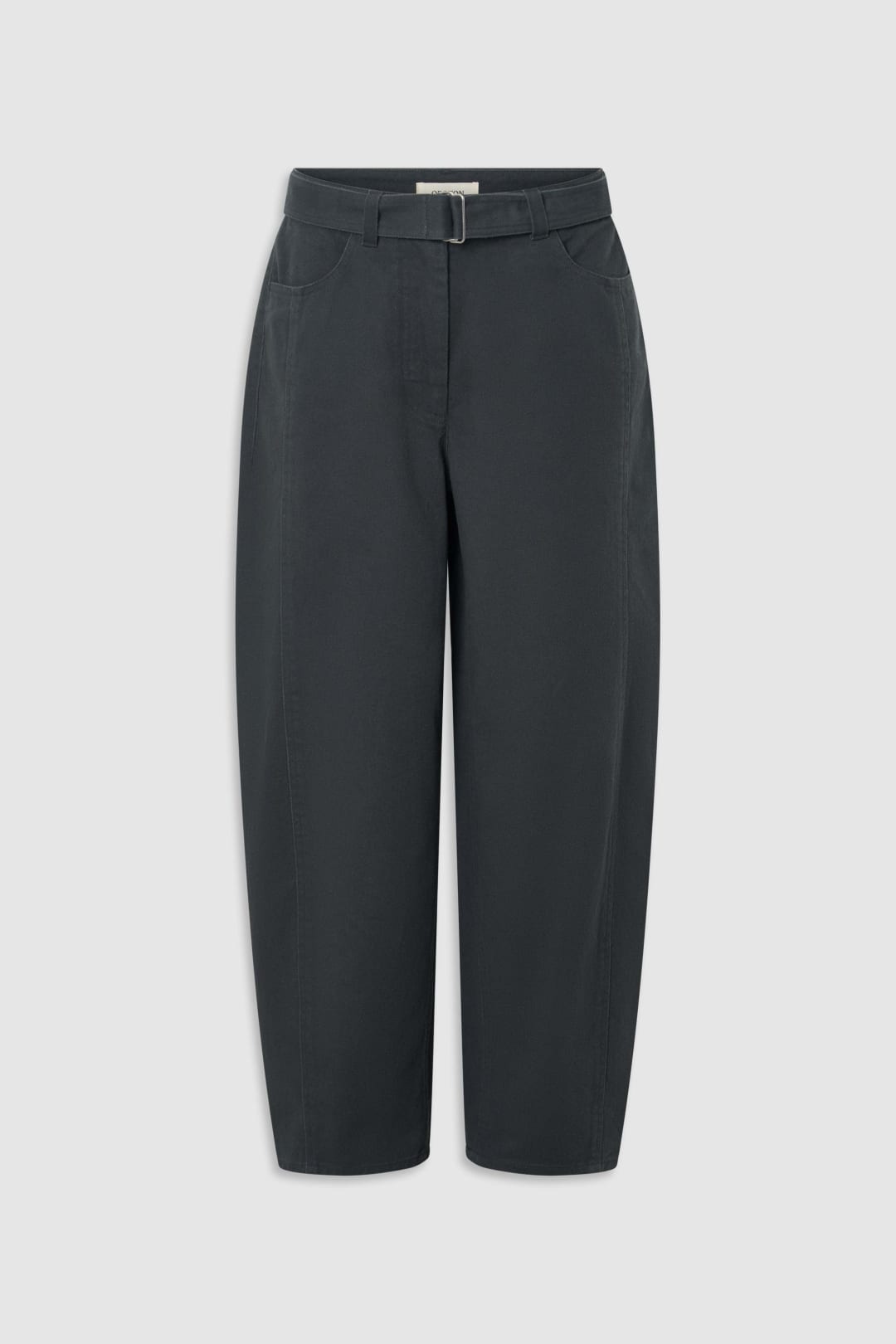 Washed Twill Barrel Leg Pant