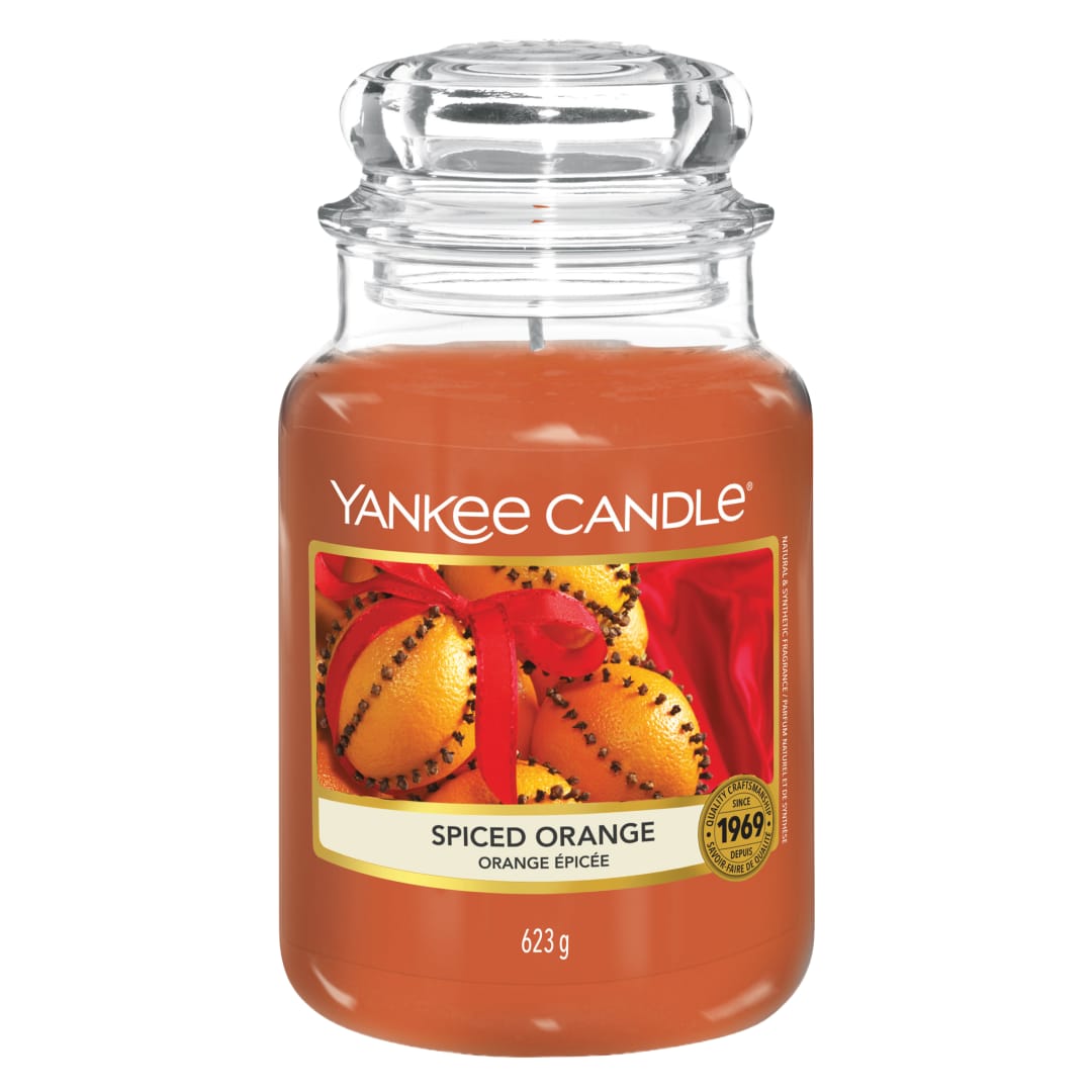 Yankee Candle Vela aromática | Spiced Orange  vela en tarro grande | Velas de larga duración: hasta 150 h | Regalos perfectos para mujeres
