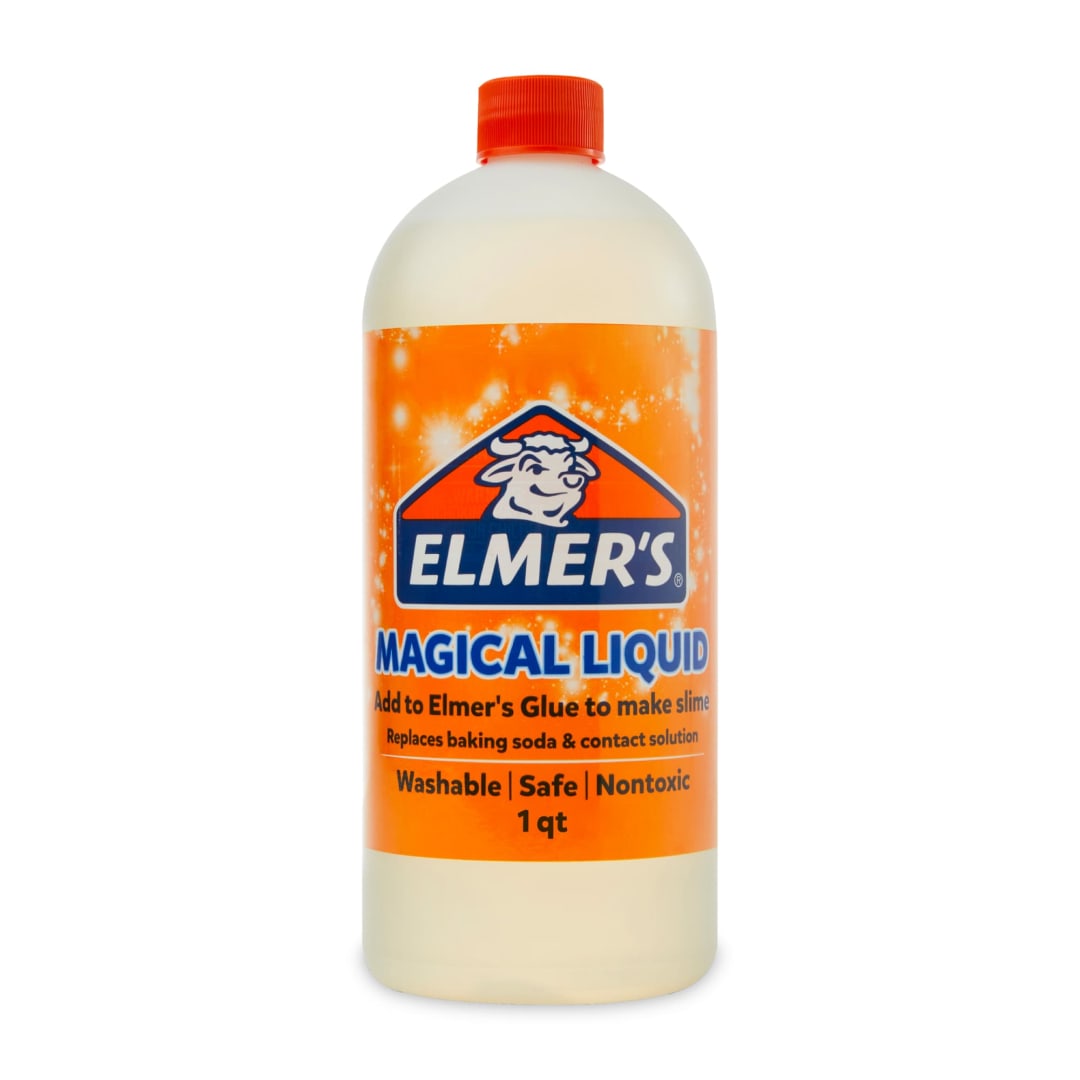 Elmer's Slime Activator, Magical Liquid Slime Activator Solution, Updated Formula for Twice as Much Slime, 1 Quart