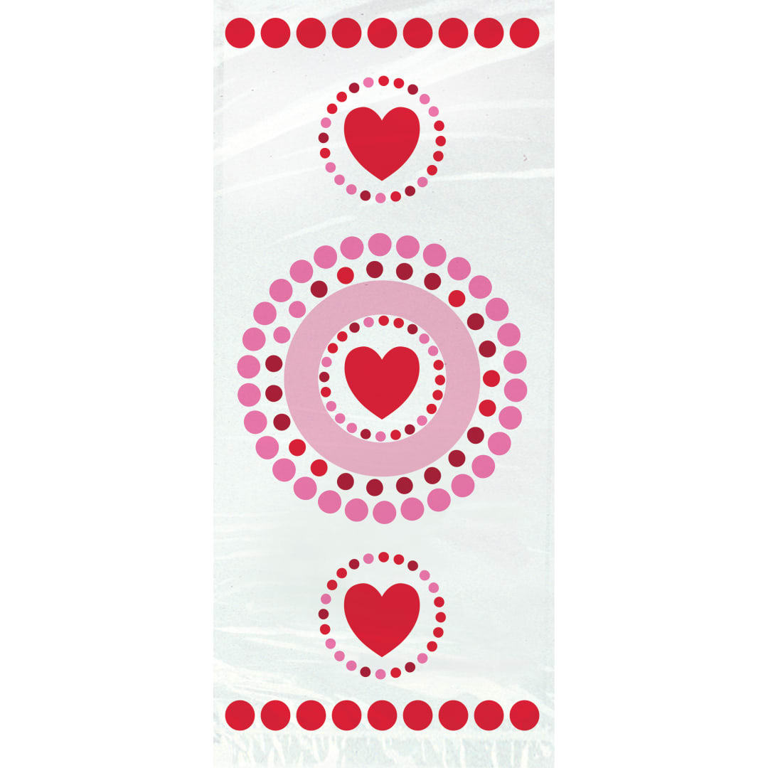 Radiant Hearts Cellophane Bags, 20ct