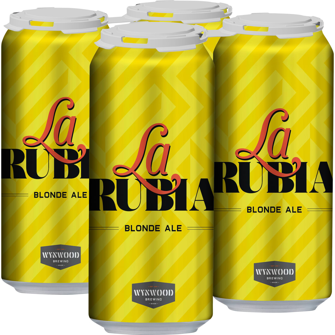 Wynwood Brewing La Rubia Blonde Ale, 4 Pack 16 fl. oz. Cans
