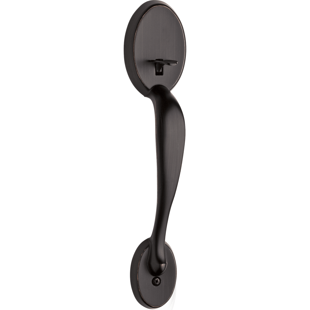 Hawthorne Passage Handleset Exterior Grip Only, No Deadbolt or Interior in Venetian Bronze