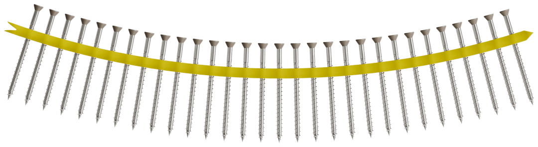 Simpson Strong-Tie DTH212S305GR01 Trim-Head Screw — Sharp Point (Collated) — #7 x 2-1/2 in. #2 Square Type 305 Gray 01 (1000-Qty) (Pack of 100)