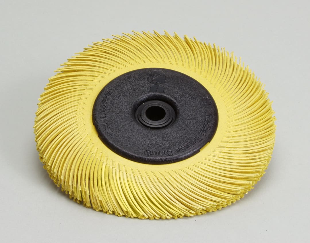 Scotch-Brite™ Radyal Sert Fırça, 7 5/8 inç x 1 inç x 1-1/4 in 400 Flanşlı, kutu başına 2 adet