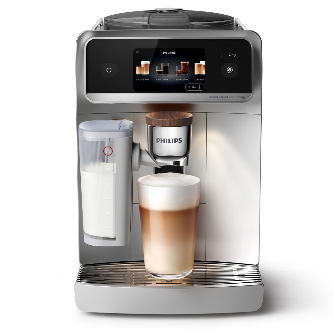 Philips Cafe Aromis 8000 Series Fully Automatic Coffee and Espresso Machine with LatteGo Pro, Chrome/Light Slate