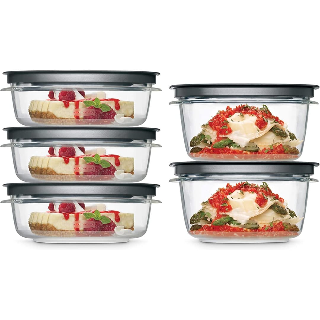 Rubbermaid® Premier® Food Storage Container, 10 Piece Set, Grey