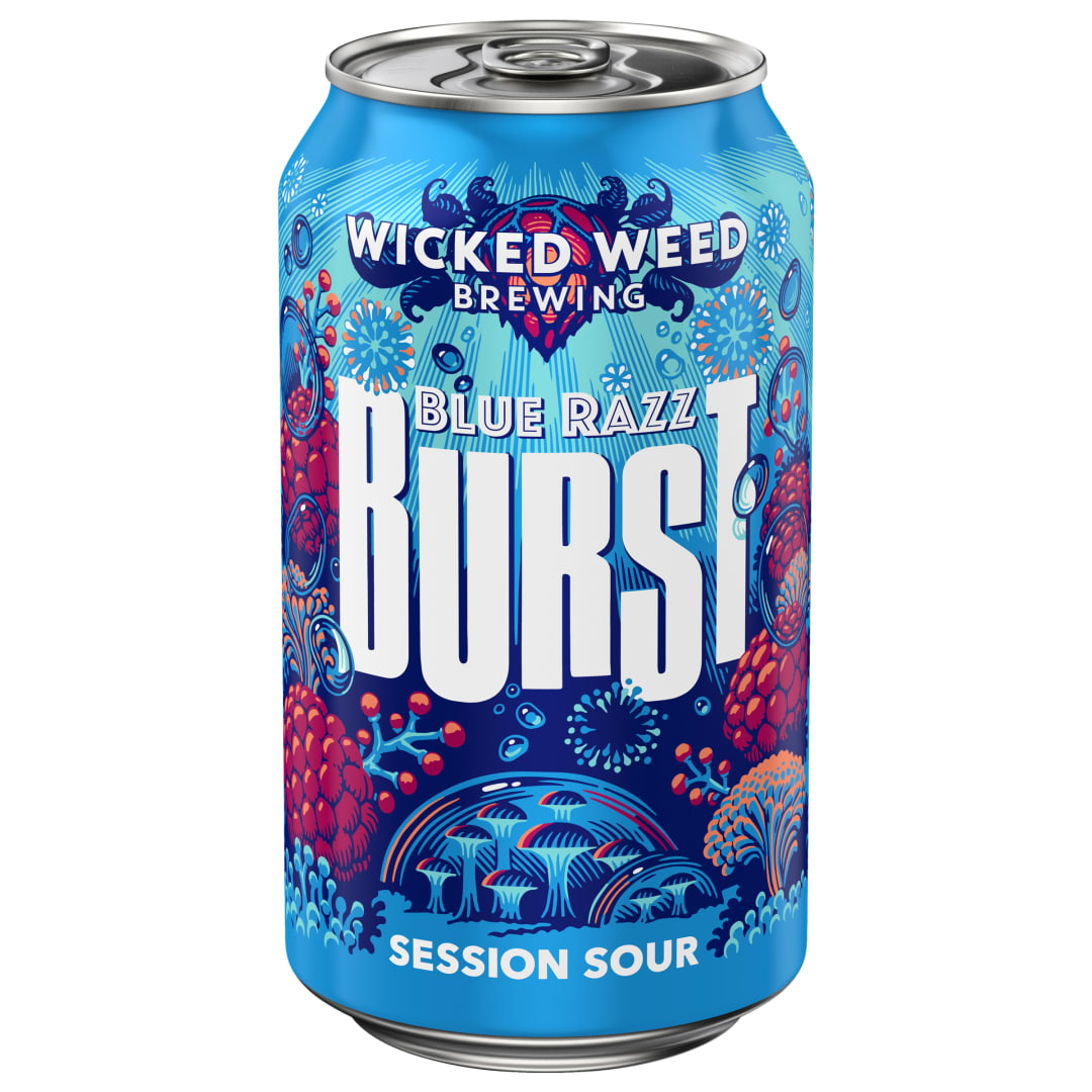 Wicked Weed Blue Razz Burst 12 oz Single CAN 4_5ABV - Plain Aluminum - Standard Gloss - Craft Direct