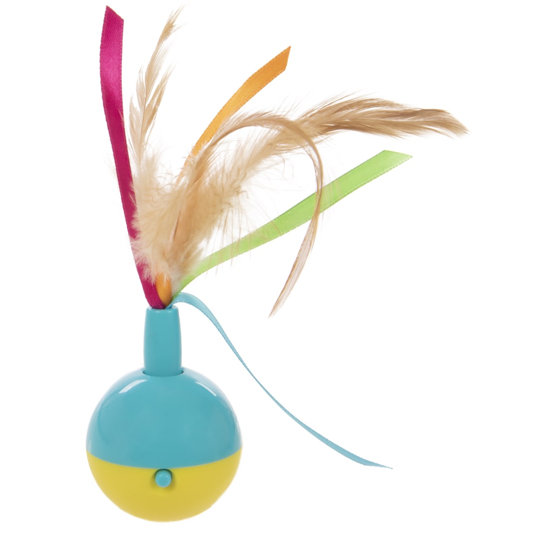 Petlinks Rainbow Ribbon Spinning Electronic Motion Cat Toy, Battery Powered