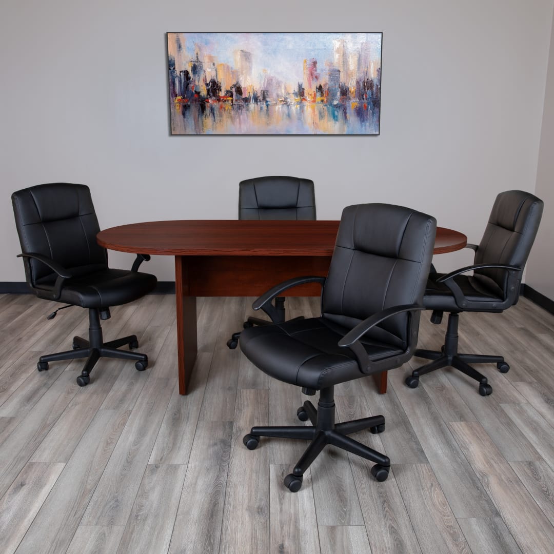 Jones 6 Foot (72 inch) Oval Conference Table in Mahogany