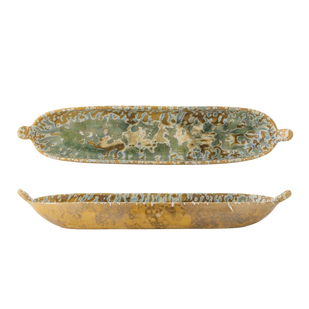 82072538 - Milani Serving Plate, Green, Stoneware STOCK: 300