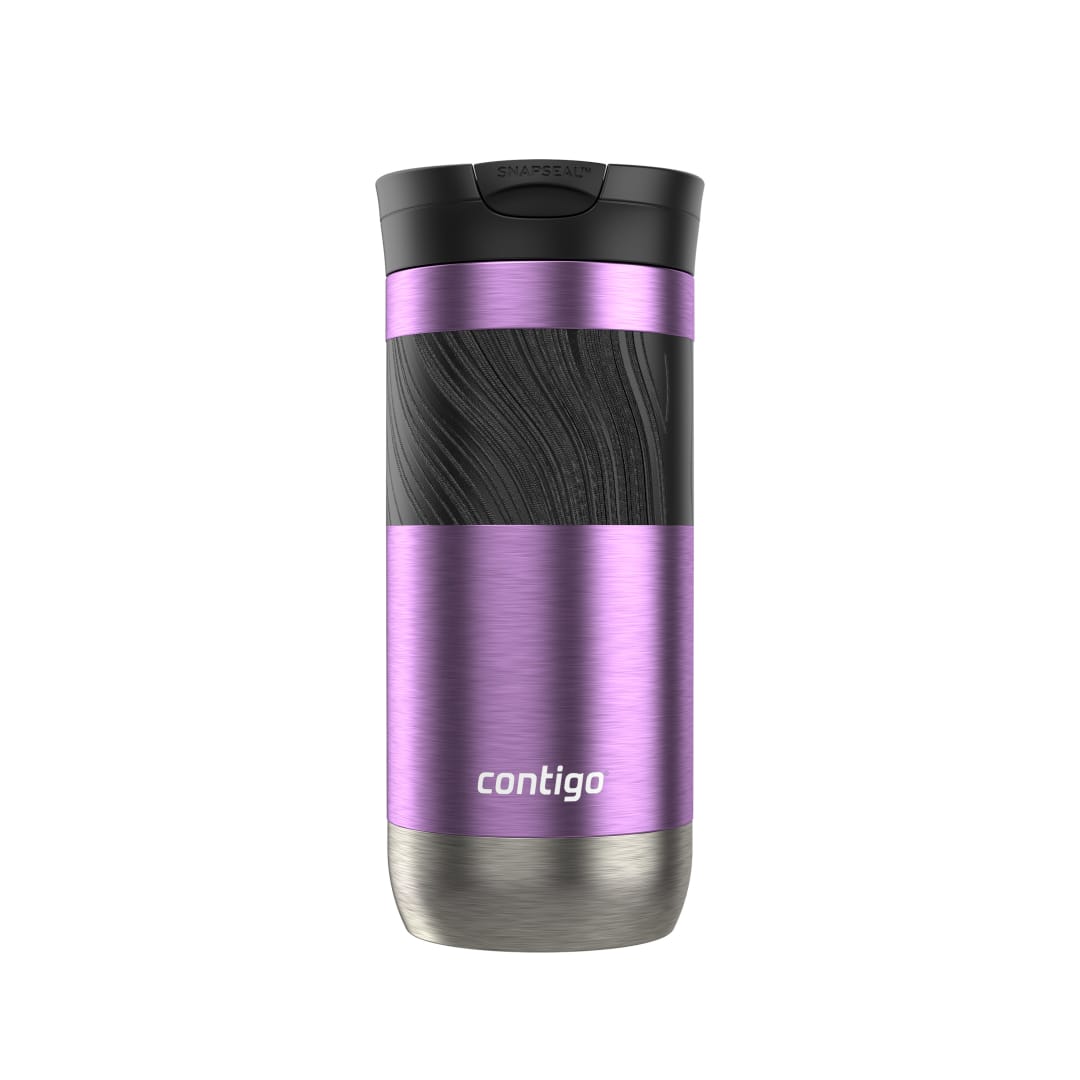 Contigo® Vaso Térmico Byron 2.0, de Acero Inoxidable, con Tapa SNAPSEAL™, y Agarre Texturizado, 473 ml, Morado