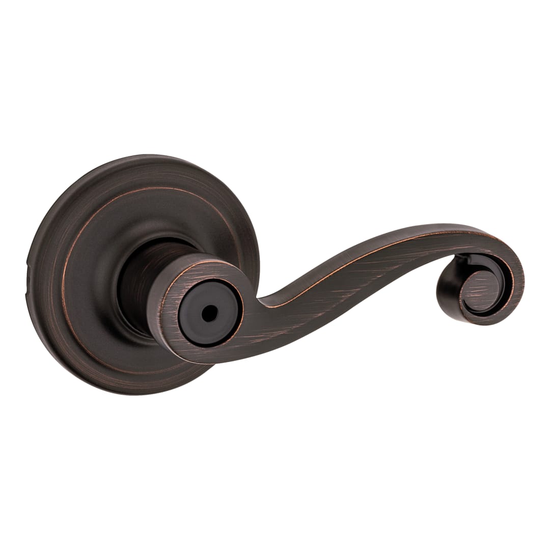 Lido Venetian Bronze Bedroom Bathroom Privacy Door Handle with Lock
