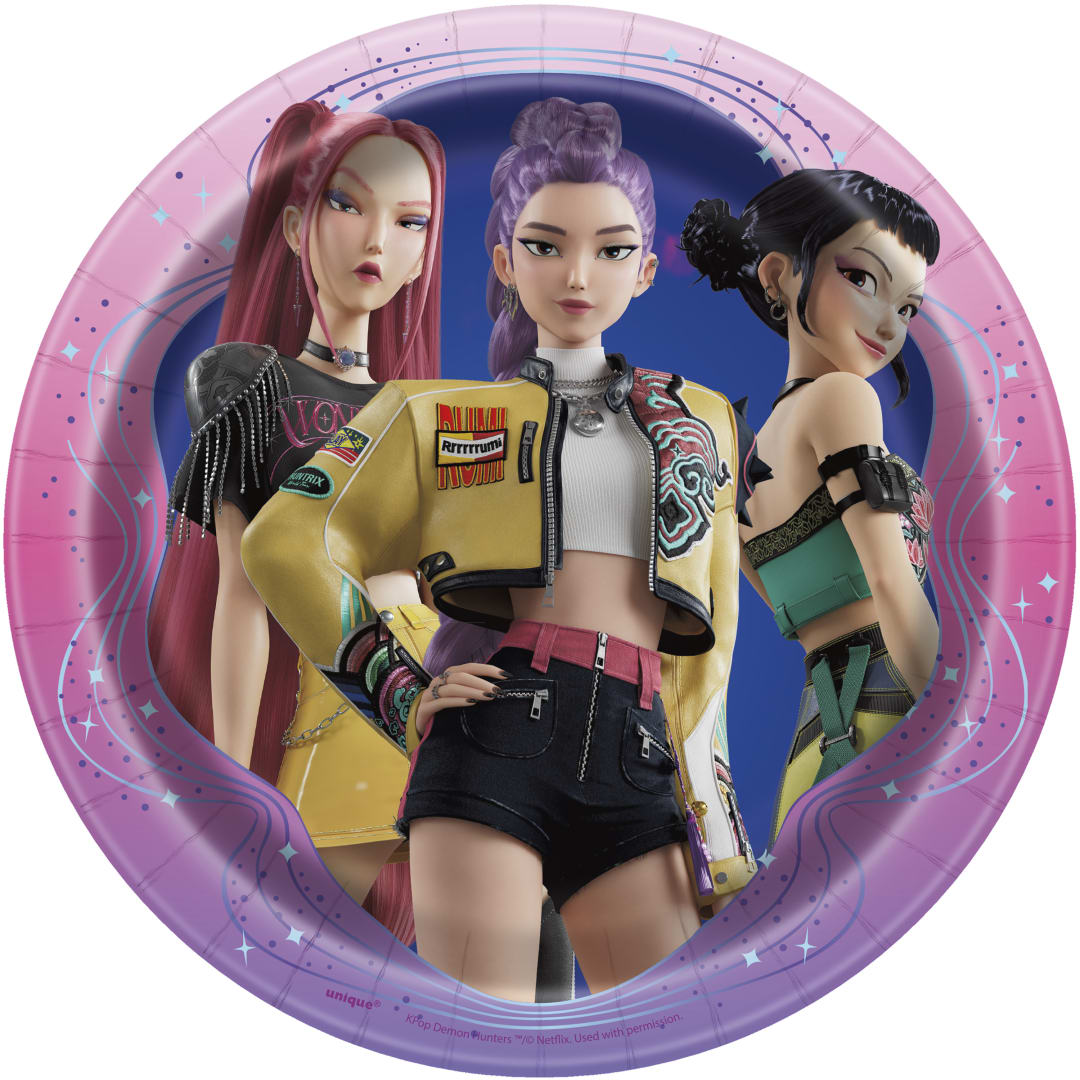 KPop Demon Hunters Round 7" Dessert Plates, 8ct