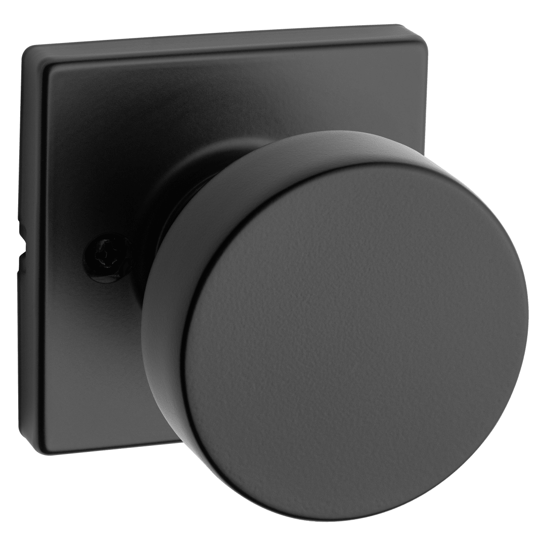 Pismo Dummy Doorknob in Matte Black with Microban Protection