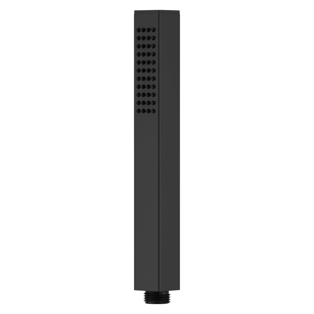 Modern Square Single Function Hand Shower Wand in Matte Black