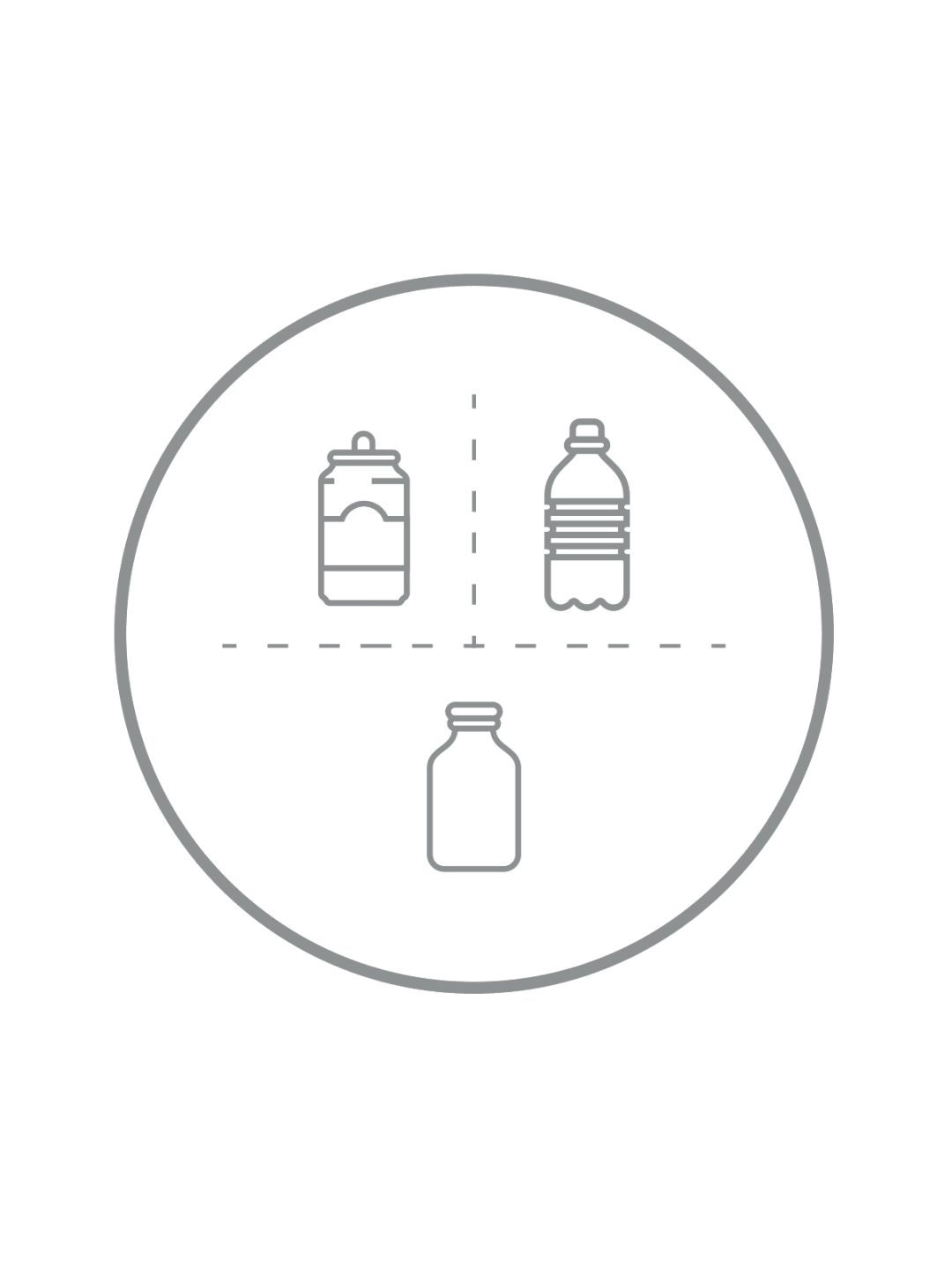 SPECTRUM - Label - Glass, Cans & Plastic - Clear-Silver