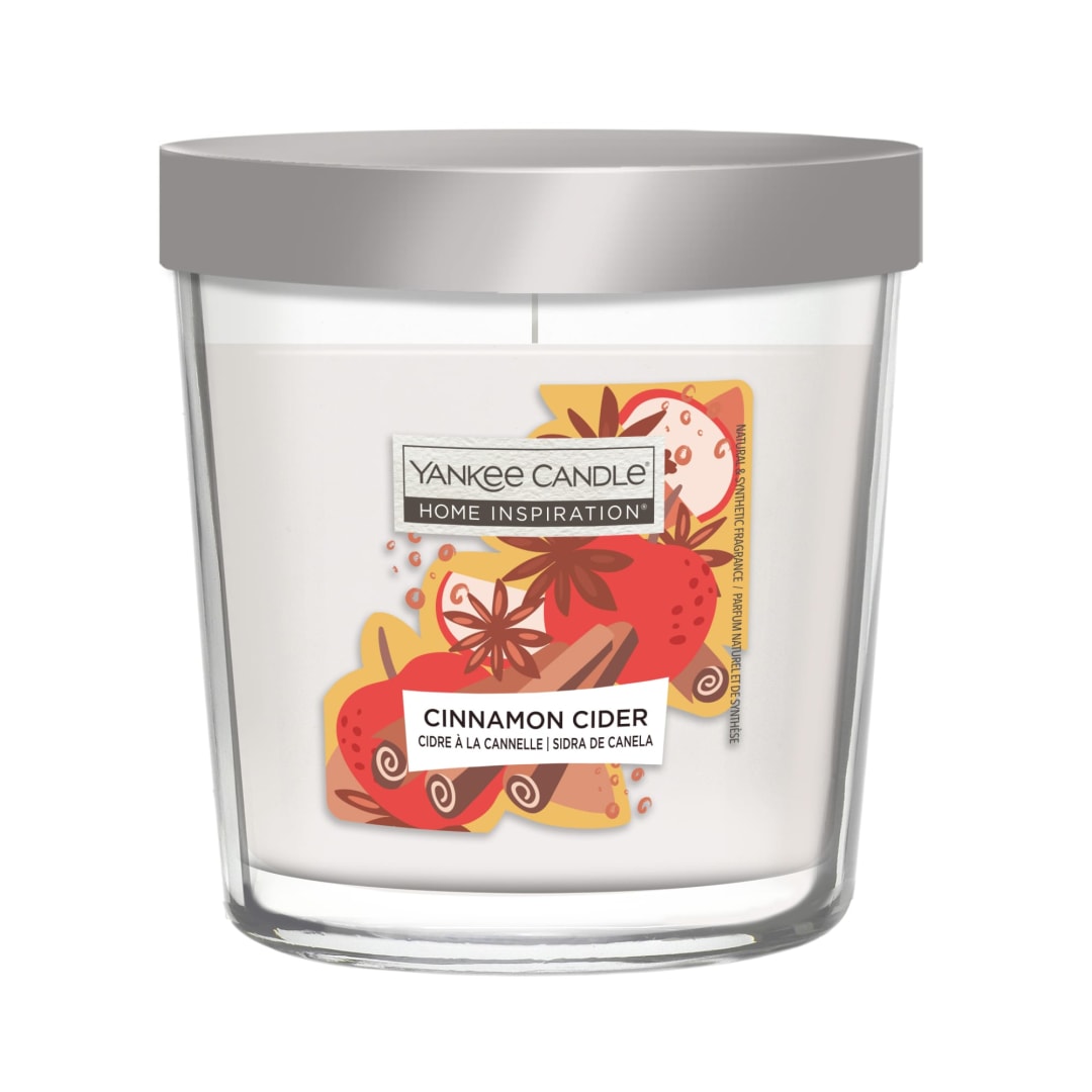 Yankee Candle® Home Inspiration Scented Candle | Cinnamon Cider Tumbler Candle | Up to 25 Hours Burn Time | Perfect Gifts for Women