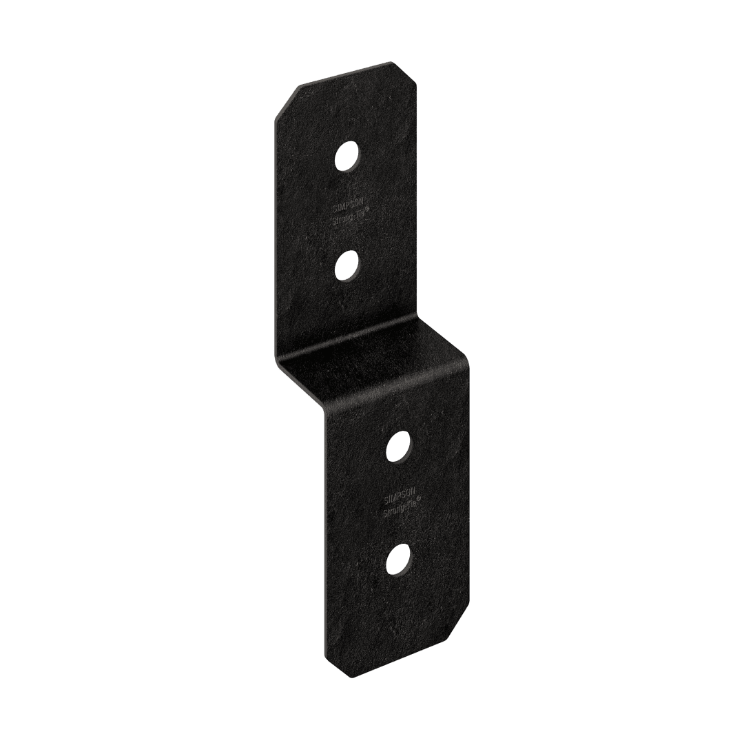 Simpson Strong-Tie APVDJT1.75-4 Outdoor Accents® Avant Collection™ 3-in. ZMAX®, Black Powder-Coated Deck Joist Tie for 1-3/4-in. Wood (Pack of 864)
