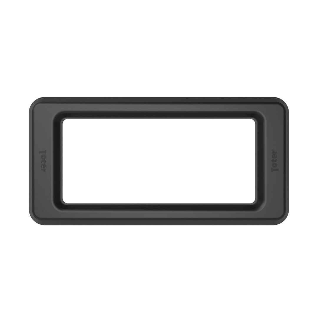 Slimline Rectangular Trash Can Lid with Open Top - Midnight Gray