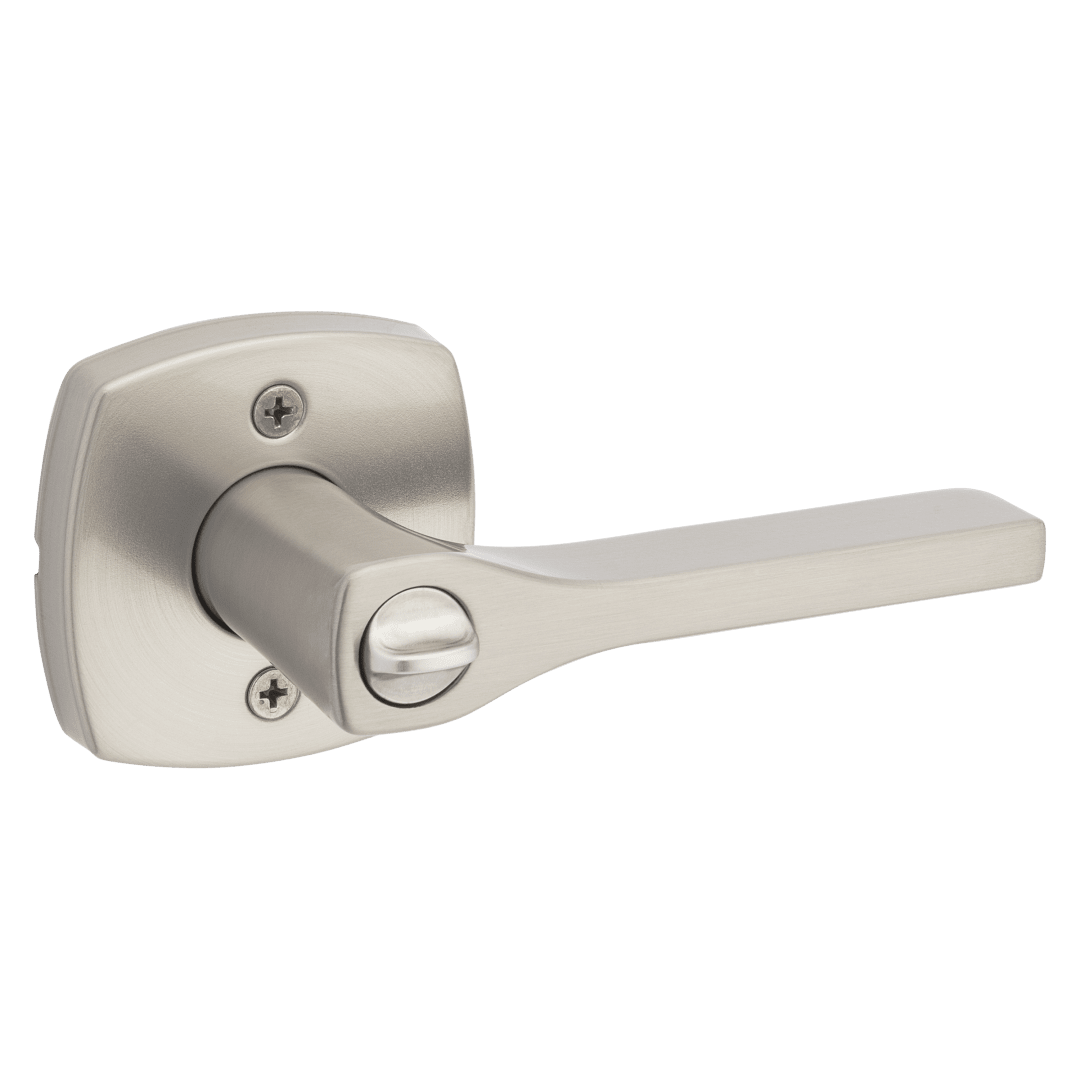 Prague Entry Lever featuring SmartKey Security™ in Satin Nickel