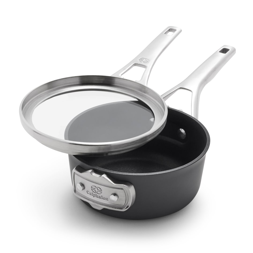 Calphalon® Premier™ Space-Saving Hard-Anodized Nonstick 1.5-Quart Saucepan with Lid