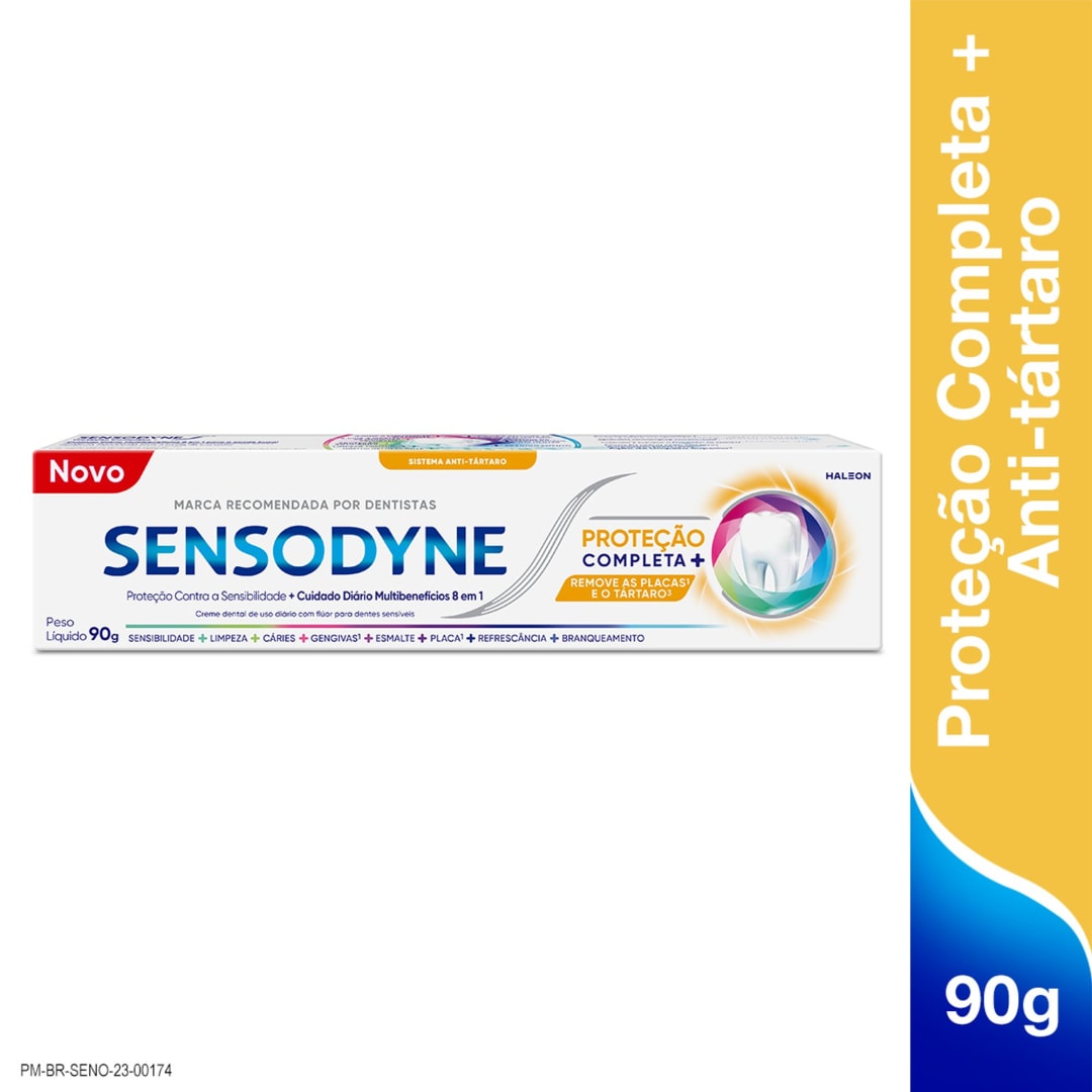 Sensodyne Proteção Completa + Antitártaro Creme Dental para Dentes sensíveis 90g