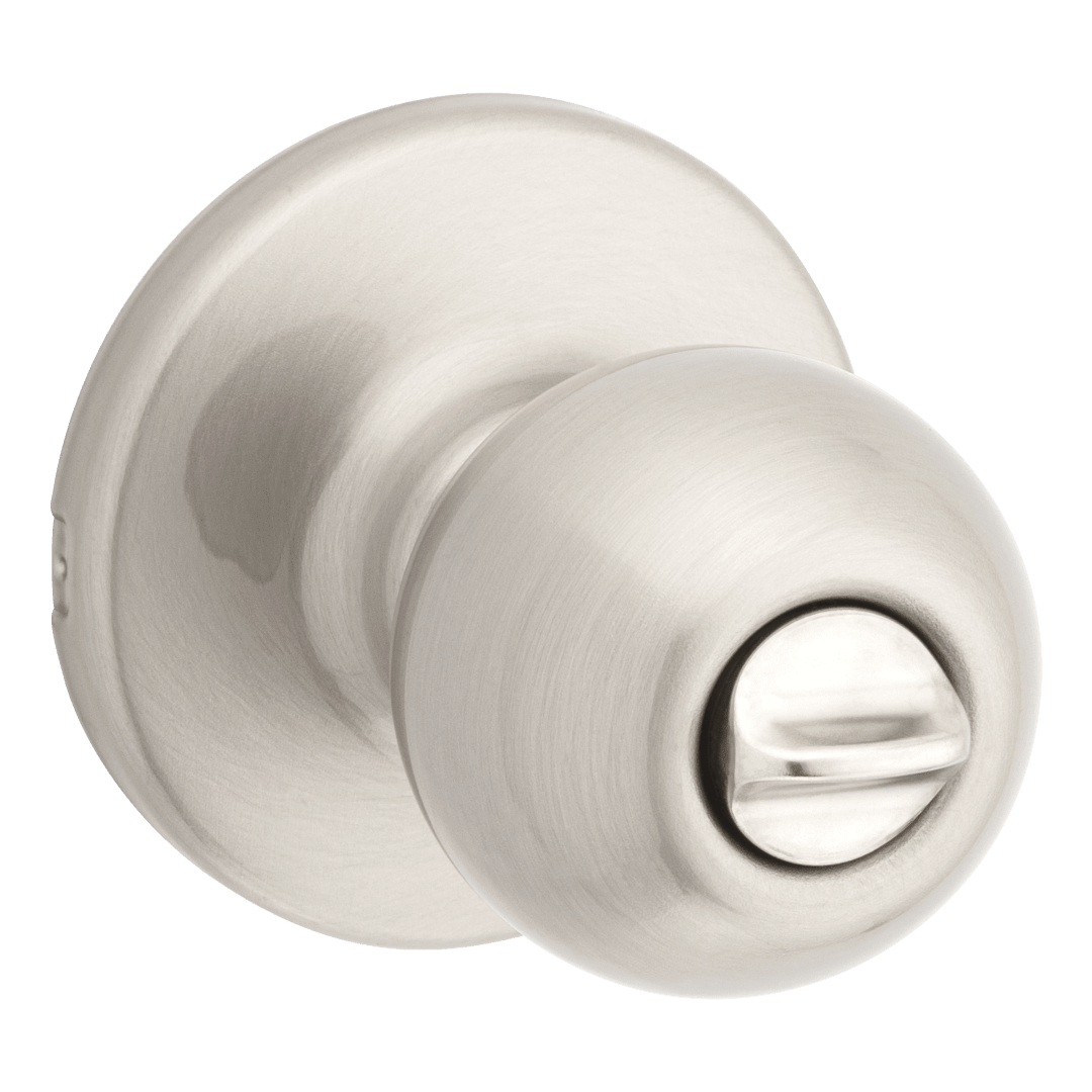 Polo Bed/Bath Knob in Satin Nickel
