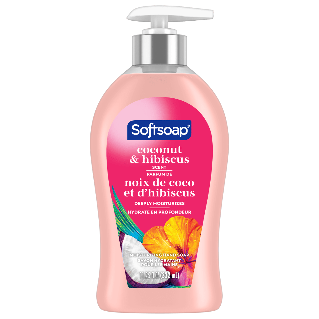 Softsoap Coconut & Hibiscus Scent Hydrating Liquid Hand Soap,Liquid Hand Soap, 332 mL