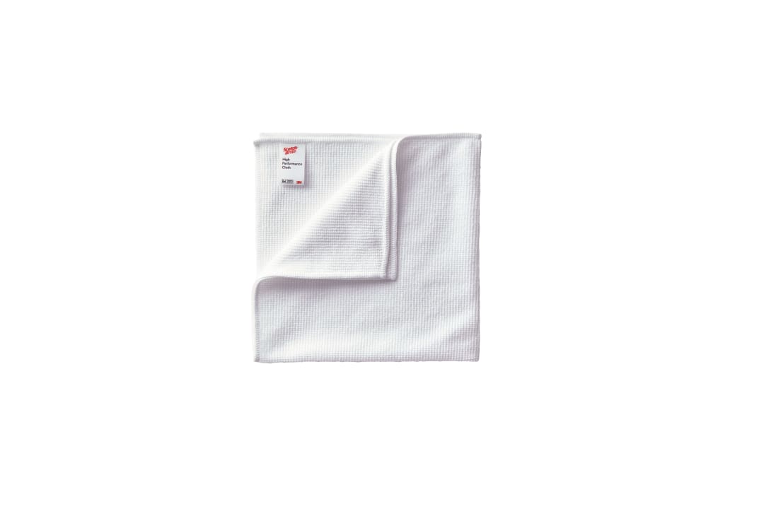 Scotch-Brite™ Hochleistungstuch 2010, Weiss, 360 mm x 360 mm, 5/Packung, 10 Packung/Karton