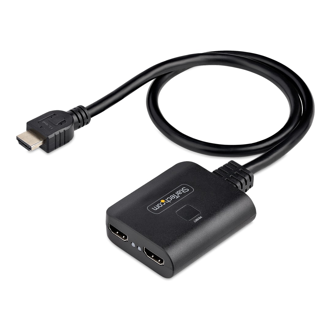 HDMI 2-Port 4K 60Hz Splitter with USB or Power Adapter