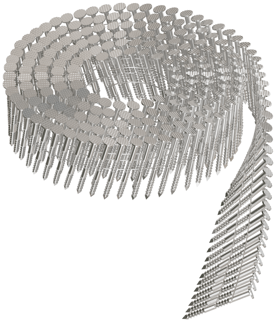 Simpson Strong-Tie T13A125SNJ 15° Wire Coil, Full Round Head, Ring-Shank Siding Nail — 1-1/4 in. Type 316 (1800-Qty) (Pack of 80)