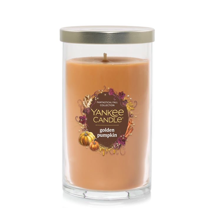Yankee Candle Golden Pumpkin Medium Pillar Scented Candles, 14.25 oz