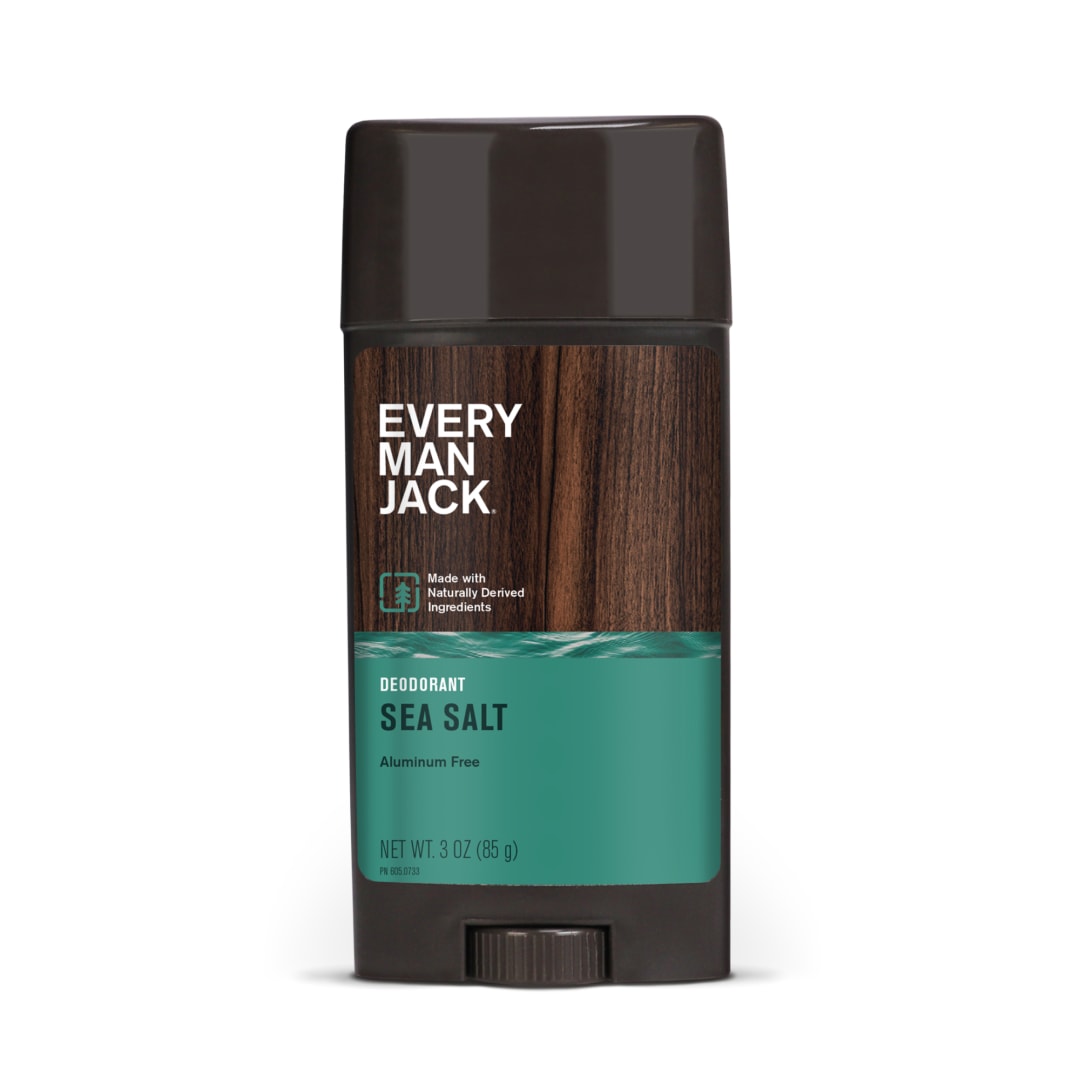 Every Man Jack Sea Salt + Citrus Aluminum-Free Deodorant for Men, Naturally Derived, 3 oz