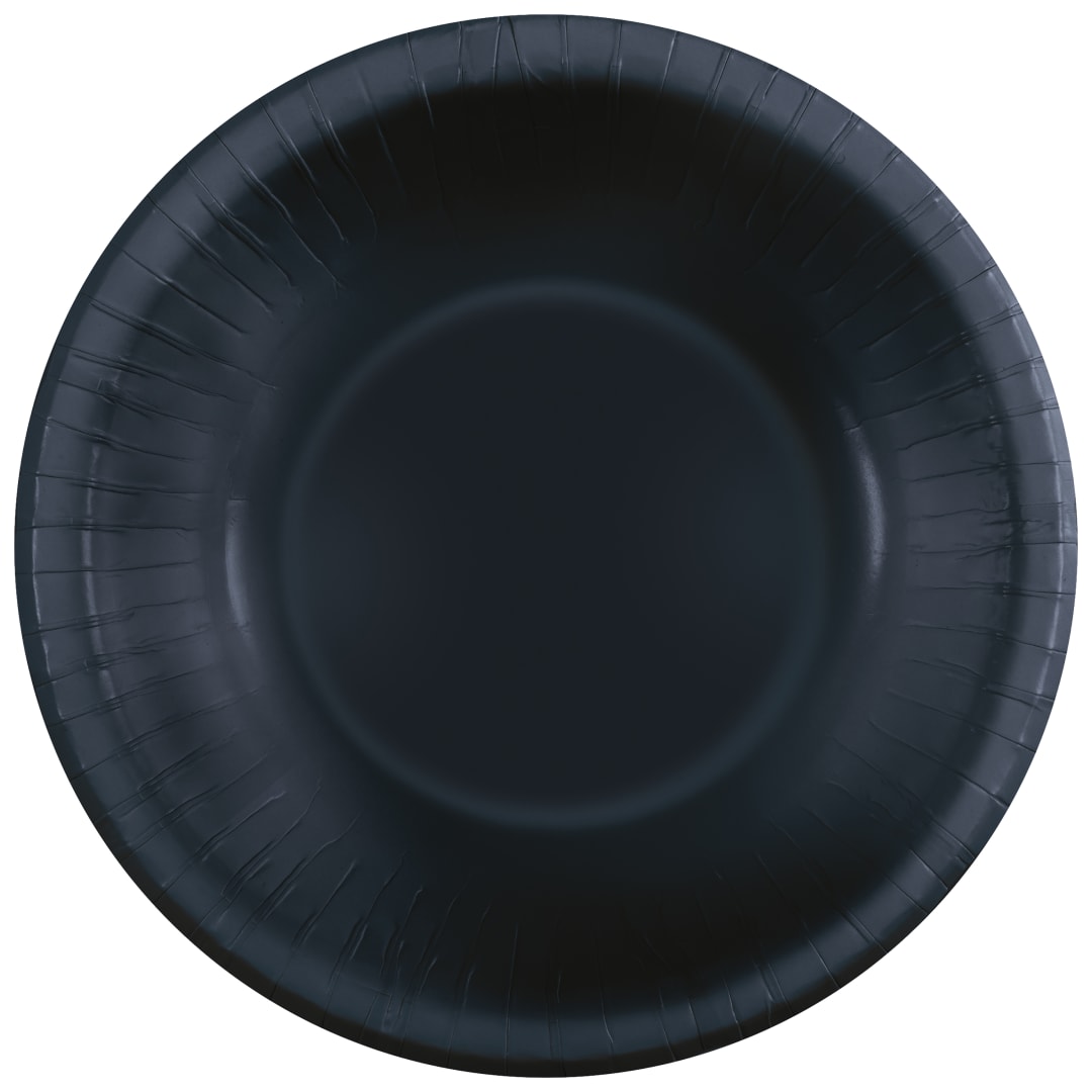 Midnight Black Solid 20oz Paper Bowls, 20ct