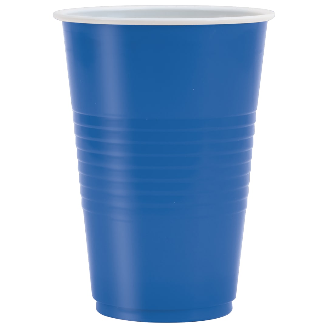 Royal Blue Solid 16oz Plastic Party Cups, 50ct