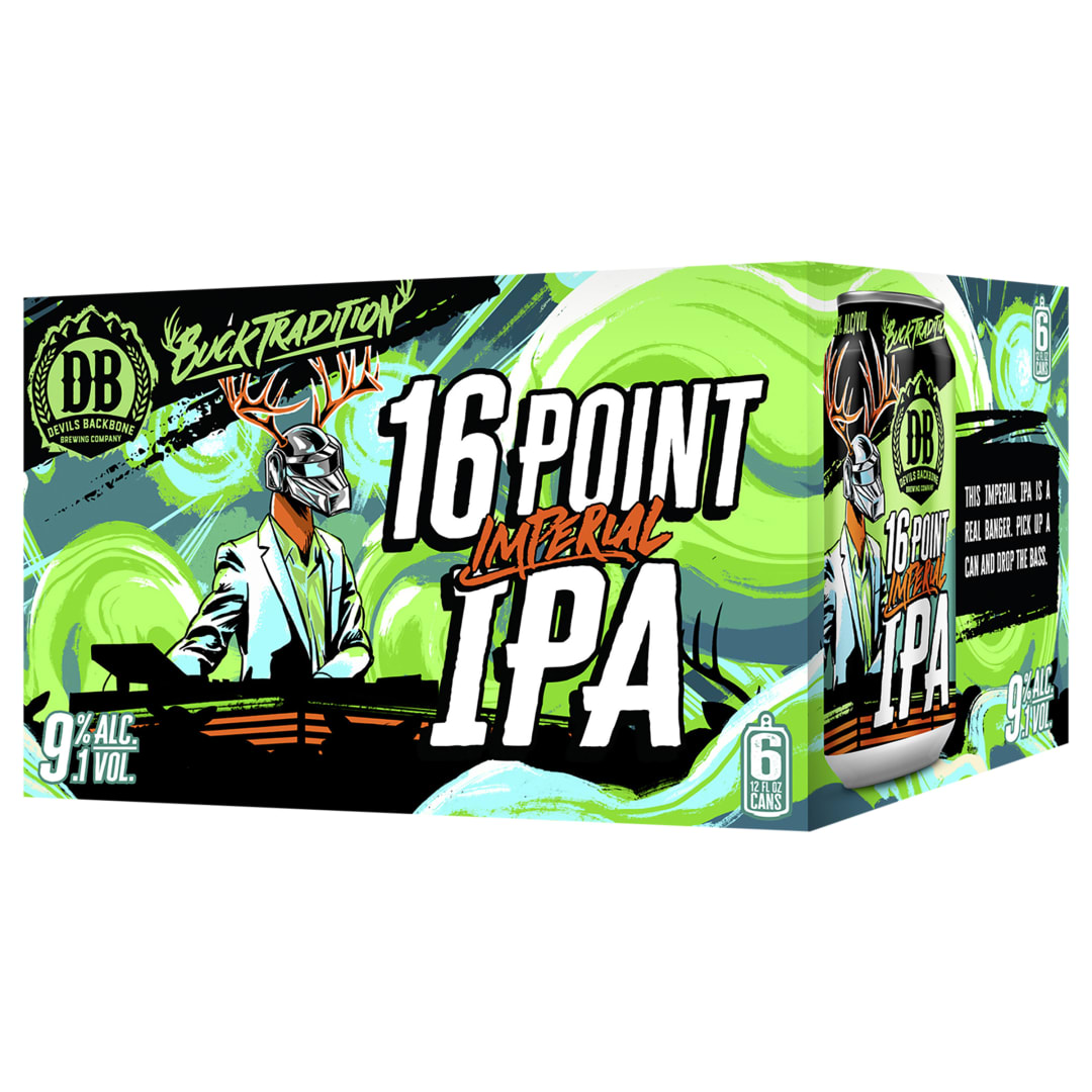 Devils Backbone Sixteen Point IPA 6x12 oz Can Pack CARRIER - Craft Direct