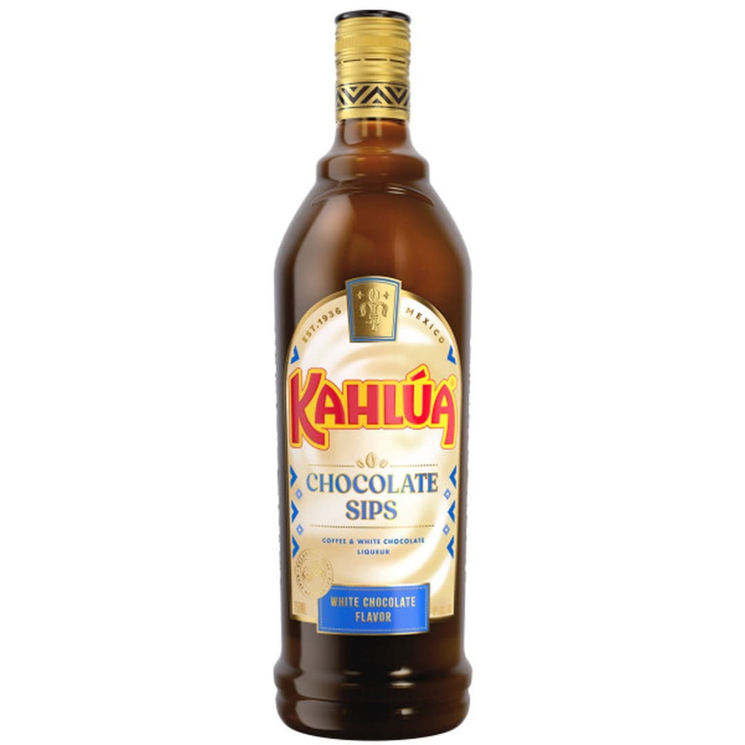 Kahlua White Chocolate Sips Coffee and Chocolate Flavored Liqueur, 750 ml Bottle, 32 Proof
