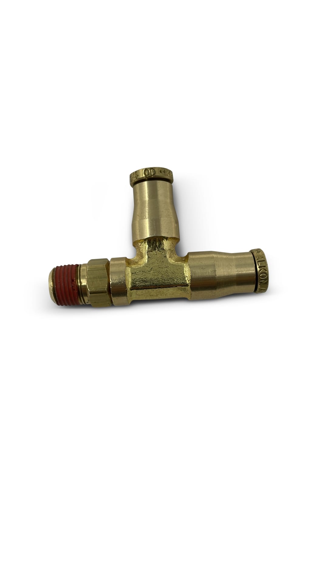 Wastebuilt® Replacement for Alkon Brass Fittings 1/4 X 1/8 NPT DOT Swivel Male Run Tee