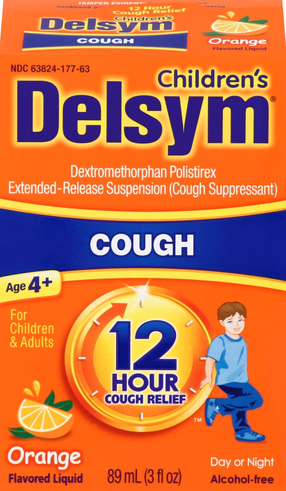 DELSYM® Children`s Liquid - Orange 12/3 oz. (w/ Dosage Cup)
