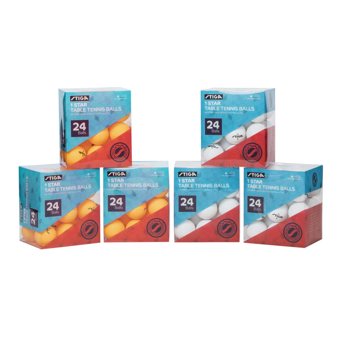 STIGA 1-Star White and Orange 