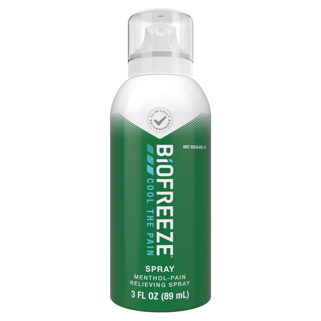 Biofreeze Pain Relief Spray, 3 oz. Aerosol Spray, Colorless